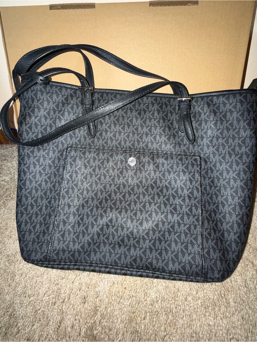 Michael Kors Black MK Monogram Tote